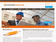 Tablet Screenshot of contractorleads.com